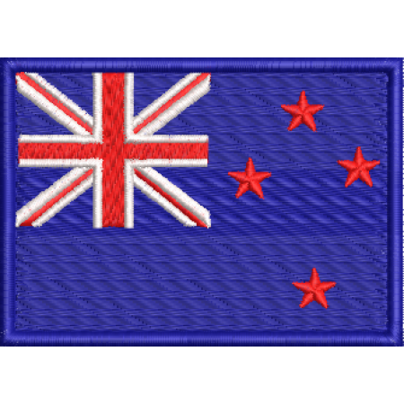 Patch Bordado Bandeira Nova Zelândia 5x7 cm Cód.BDP247
