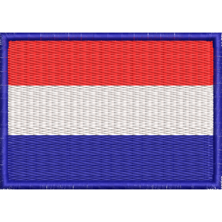 Patch Bordado Bandeira Países Baixos 5x7 cm Cód.BDP166