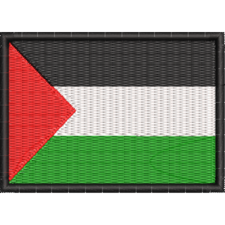 Patch Bordado Bandeira Palestina 5x7 cm Cód.BDP33