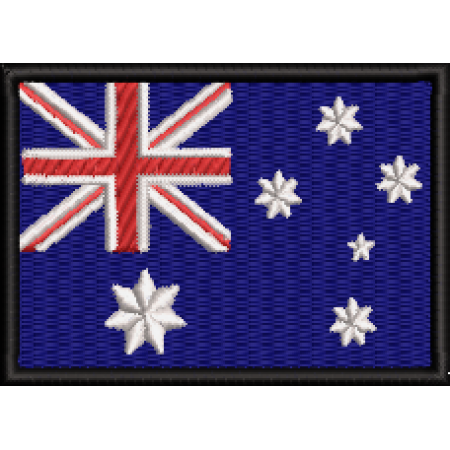 Patch Bordado Bandeira Austrália 5x7 cm Cód.BDP364