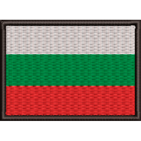 Patch Bordado Bandeira Bulgária 5x7 cm Cód.BDP445