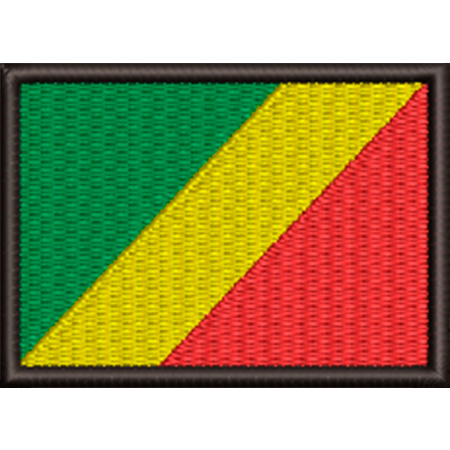 Patch Bordado Bandeira Congo 5x7 cm Cód.BDP453