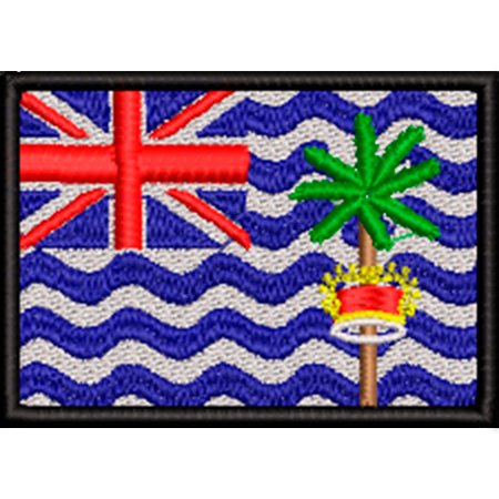 Patch Bordado Bandeira Diego Garcia 5x7 cm Cód.BDP416