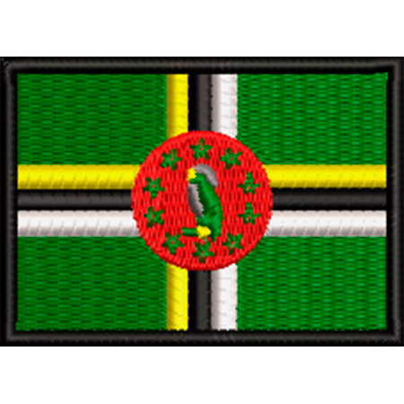 Patch Bordado Bandeira Dominica 5x7 cm Cód.BDP457