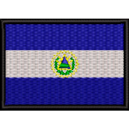 Patch Bordado Bandeira El Salvador 5x7 cm Cód.BDP417