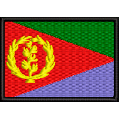 Patch Bordado Bandeira Eritreia 5x7 cm Cód.BDP459