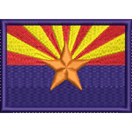 Patch Bordado Bandeira Estado Arizona 5x7cm Cód.BDEA1