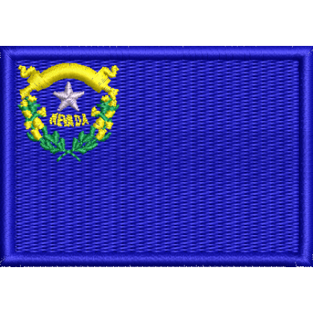 Patch Bordado Bandeira Estado Nevada 5x7cm Cód.BDEA4