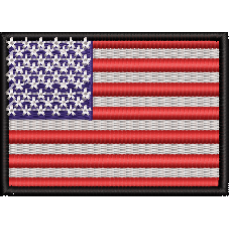 Patch Bordado Bandeira Estados Unidos 5x7 cm Cód.BDP352