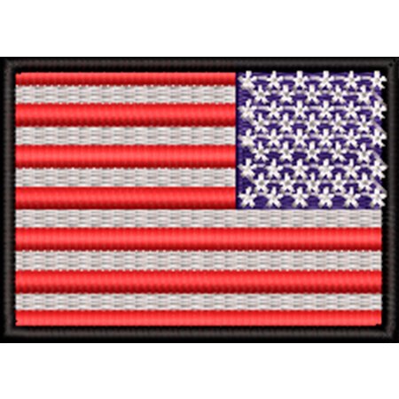 Patch Bordado Bandeira Estados Unidos invertida 5x7 cm Cód.BDP521