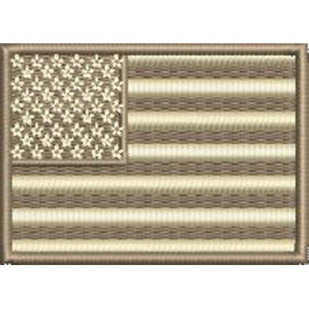 Patch Bordado Bandeira Estados Unidos Tan 5x7 cm Cód.BDP549