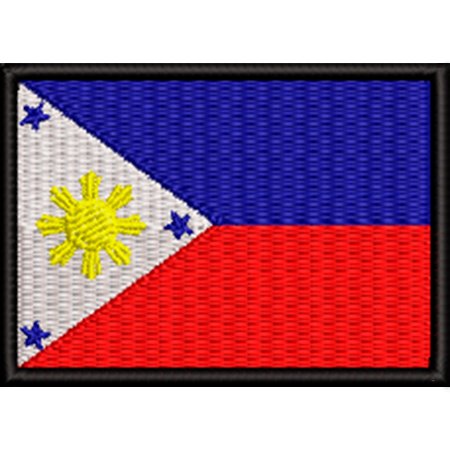 Patch Bordado Bandeira Filipinas 5x7 cm Cód.BDP426