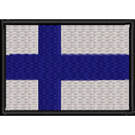 Patch Bordado Bandeira Finlândia 5x7 cm Cód.BDP334