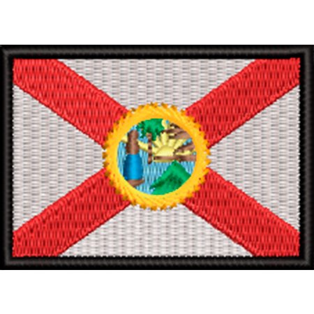 Patch Bordado Bandeira Flórida 5x7 cm Cód.BDP527