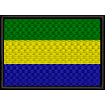Patch Bordado Bandeira Gabão 5x7 cm Cód.BDP460