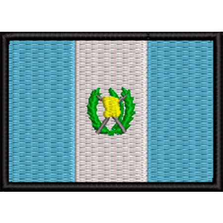 Patch Bordado Bandeira Guatemala 5x7 cm Cód.BDP373