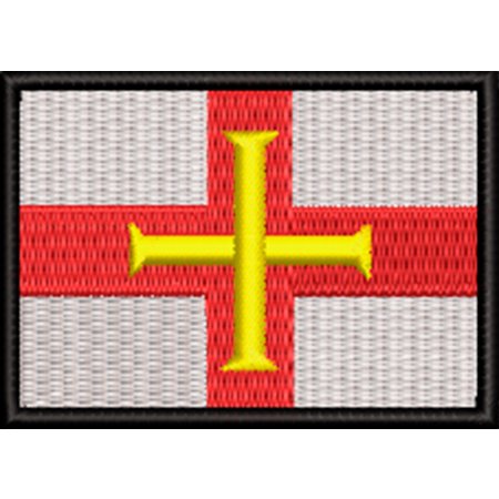 Patch Bordado Bandeira Guernsey 5x7 cm Cód.BDP532