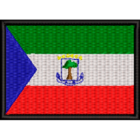 Patch Bordado Bandeira Guiné Equatorial 5x7 cm Cód.BDP466