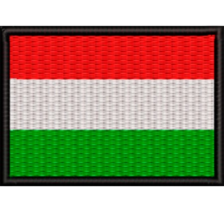 Patch Bordado Bandeira Hungria 5x7 cm Cód.BDP308