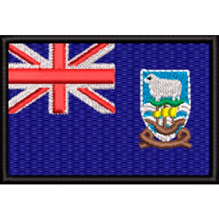 Patch Bordado Bandeira Ilhas Falklands 5x7 cm Cód.BDP534