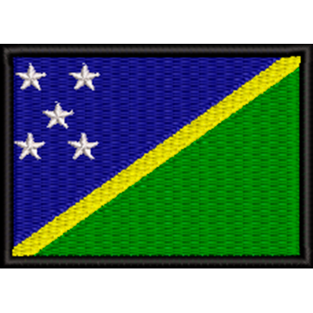 Patch Bordado Bandeira Ilhas Salomão 5x7 cm Cód.BDP470