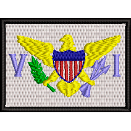 Patch Bordado Bandeira Ilhas Virgens Americanas 5x7 cm Cód.BDP508