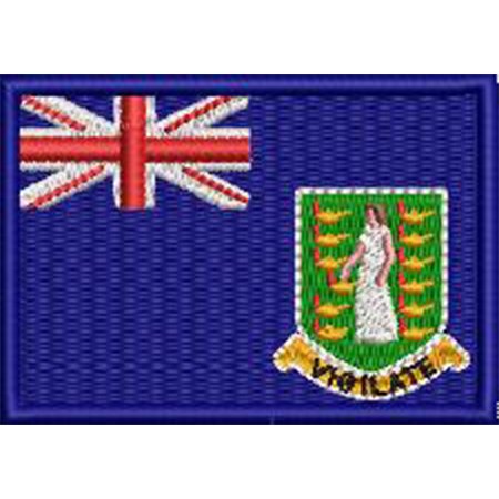 Patch Bordado Bandeira Ilhas Virgens Britânicas 5x7 cm Cód.BDP296
