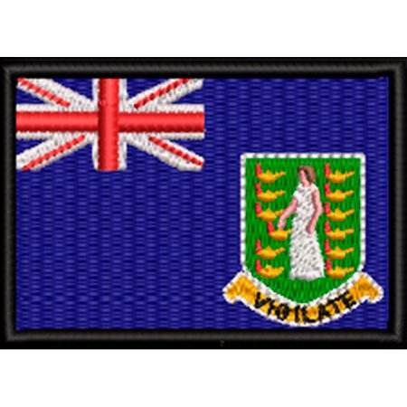 Patch Bordado Bandeira Ilhas Virgens Britânicas 5x7 cm Cód.BDP545
