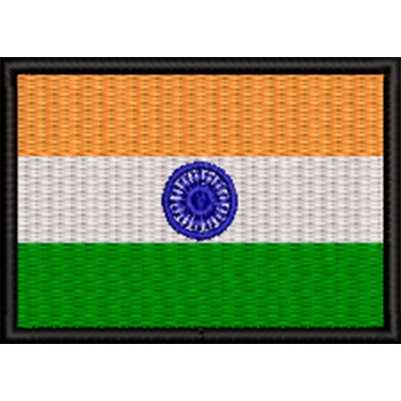 Patch Bordado Bandeira Índia 5x7 cm Cód.BDP315