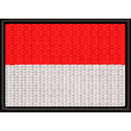 Patch Bordado Bandeira Indonésia 5x7 cm Cód.BDP403