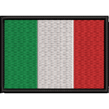 Patch Bordado Bandeira Itália 5x7 cm Cód.BDP342