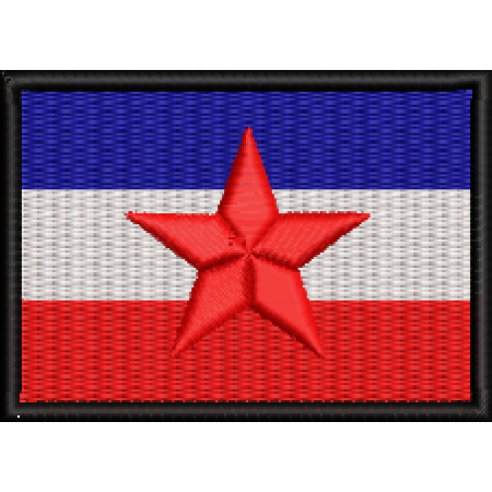 Patch Bordado Bandeira Iugoslávia 5x7 cm Cód.BDP365