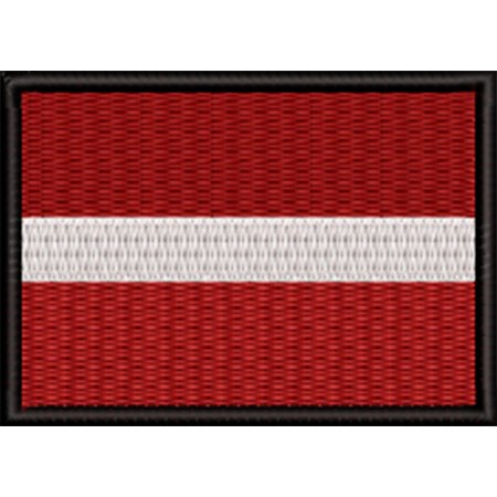 Patch Bordado Bandeira Letônia 5x7 cm Cód.BDP312