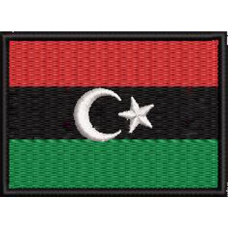 Patch Bordado Bandeira Libia desde 2011 5x7 cm Cód.BDP379