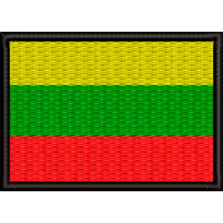 Patch Bordado Bandeira Lituânia 5x7 cm Cód.BDP311