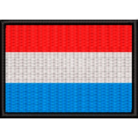 Patch Bordado Bandeira Luxemburgo 5x7 cm Cód.BDP388