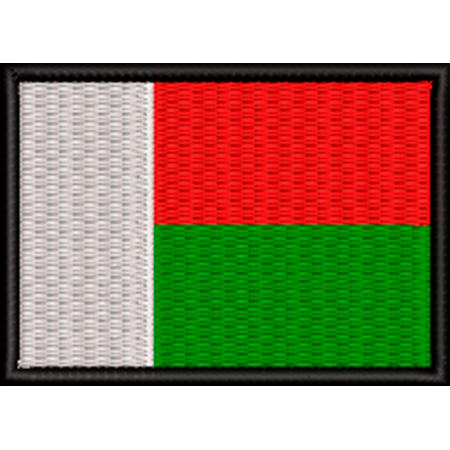 Patch Bordado Bandeira Madagascar 5x7 cm Cód.BDP475