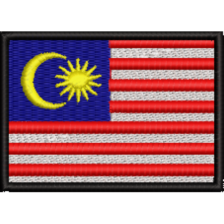Patch Bordado Bandeira Malásia 5x7 cm Cód.BDP367