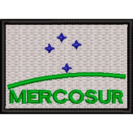 Patch Bordado Bandeira Mercosur 5x7 cm Cód.BDP393