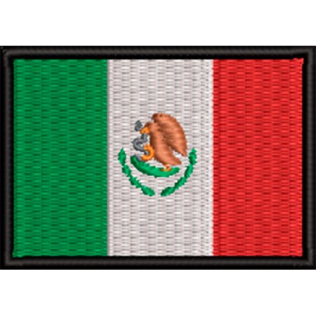 Patch Bordado Bandeira México 5x7 cm Cód.BDP377