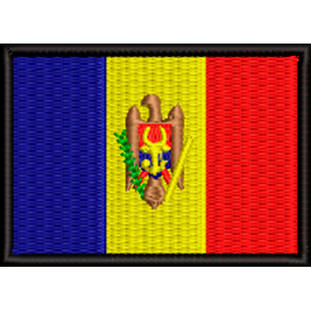 Patch Bordado Bandeira Moldávia 5x7 cm Cód.BDP481