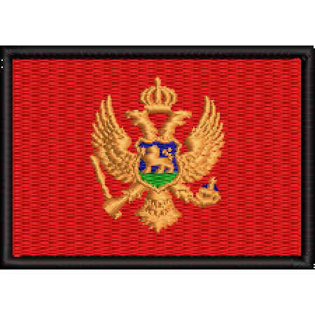 Patch Bordado Bandeira Montenegro 5x7 cm Cód.BDP366