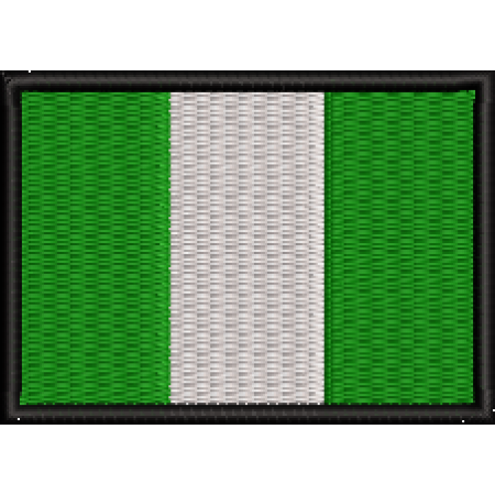Patch Bordado Bandeira Nigéria 5x7 cm Cód.BDP336