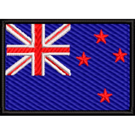 Patch Bordado Bandeira Nova Zelândia 5x7 cm Cód.BDP510