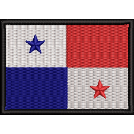 Patch Bordado Bandeira Panamá 5x7 cm Cód.BDP341