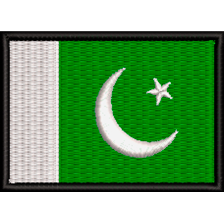 Patch Bordado Bandeira Paquistão 5x7 cm Cód.BDP487