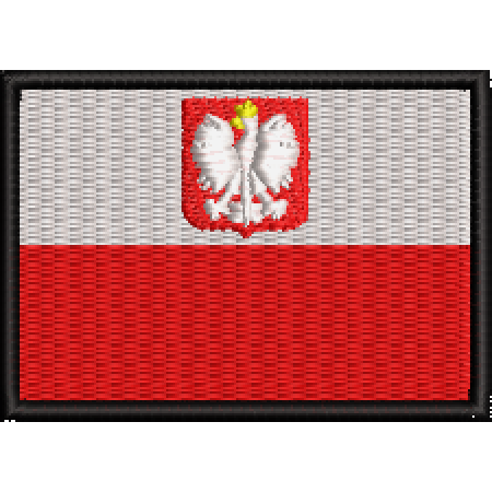 Patch Bordado Bandeira Polônia 5x7 cm Cód.BDP329