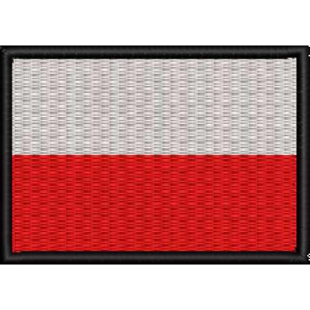 Patch Bordado Bandeira Polônia 5x7 cm Cód.BDP356