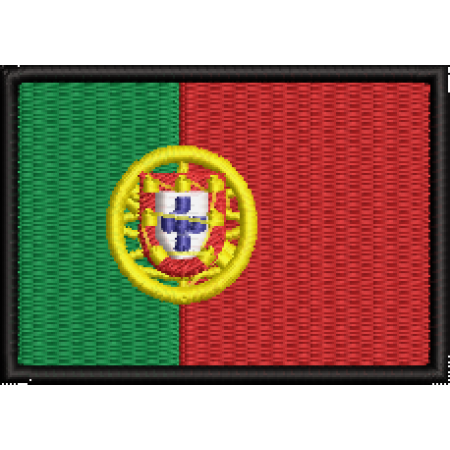Patch Bordado Bandeira Portugal 5x7 cm Cód.BDP331