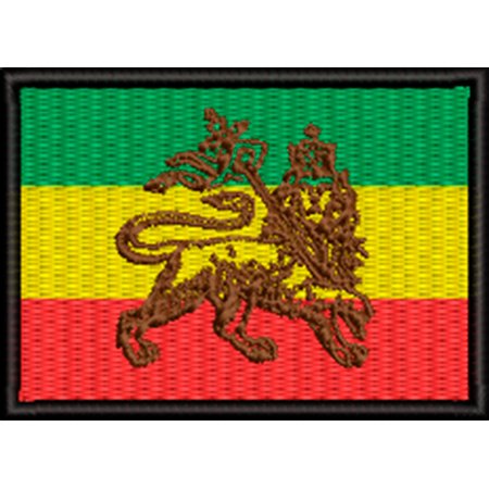 Patch Bordado Bandeira Rastafari 5x7 cm Cód.BDP530